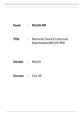 NCLEX-RN | GRADED A | VERSION V12.35