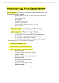 NURSING PHARMACOLO - Final Exam Review.