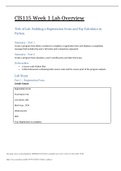 CIS 115 Week 1 iLab: Building a Registration Form and Pay Calculator in Python.