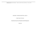 Exam (elaborations) NUR 550 Benchmark - Population Health Policy Analysis Chamberlain College of Nursing (NUR 550 Benchmark - Population Health Policy Analysis Chamberlain College of Nursing)