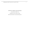 NR 501 Week 3 Assignment: Concept Analysis Paper Concept Analysis: Palliative Care Chamberlain University College of Nursing NR501 Theoretical Basis for Advanced Nursing Practice