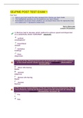 SEJPME POST TEST EXAM 1 | 100% CORRECT ANSWERS 