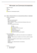 Samenvatting Methoden van Communicatieonderzoek