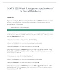 MATH 225N Week 5 Assignment: Applications of the Normal Distribution