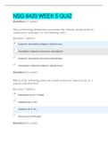 NSG 6420 WEEK 5 QUIZ | GRADED 