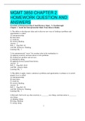 MGMT 3850 CHAPTER 2  HOMEWORK QUESTION AND  ANSWERS