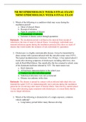 NR 503 EPIDEMIOLOGY WEEK 8 FINAL EXAM / NR503 EPIDEMIOLOGY WEEK 8 FINAL EXAM: LATEST,CHAMBERLAIN COLLEGE OF NURSING