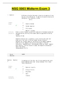 NSG 5003 Midterm Exam 3 with Answers (latest 2021)