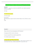 NR 507 WEEK 1 QUIZ (Advanced Pathophysiology) / NR507 WEEK 1 QUIZ (Advanced Pathophysiology): LATEST,CHAMBERLAIN COLLEGE OF NURSING