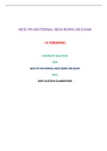 HESI PN MATERNAL NEWBERN OB EXAM (4 VERSIONS):LATEST 2021