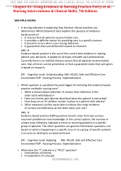 Chapter 01: Using Evidence in Nursing Practice Perry et al.: Nursing Interventions & Clinical Skills, 7th Edition,100% CORRECT