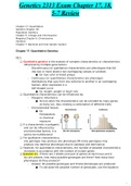 Genetics 2313 Exam Chapter 17, 18, 5-7 Review Complete