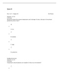 BIOL 180 Quiz 1 - Quiz 8 Questions and Answers: American Public University Latest Graded A.