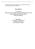 TestBank Essentials of Accounting for Governmental and Not-for- Profit Organizations 12th Edition (132 Questions+Answers)