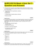 NURS 6521N Week 4 Quiz Set 3 - Question and Answers