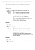 HSA 300 Health Service Organizational Management Mid Term CH 5, 7 and 11 - 13 Questions with Answers