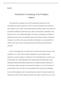 ENG 101 ESSAY NO. 3  1 .pdf  Eng-101  The Benefits of Technology in the Workplace                                             English 101  The introduction to technology has not only boosted personal interactions, but has exponentially risen business prod