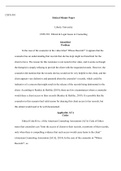 Ethical Minute Paper.docx  CEFS-501  Ethical Minute Paper  Liberty University  CEFS 501: Ethical & Legal Issues in Counseling  Identified Problem  In the case of the counselor in the video titled  €œWhose Records? € it appears that the counselor has an u