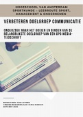 Geslaagde scriptie verbeteren doelgroep communicatie, TikTok, Instagram, Facebook, Youtube - DPG media - HvA geslaagd oktober 2020 eindcijfer 8