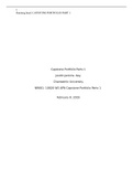 Exam (elaborations) Capstone Portfolio Parts 1 Jostlin Jenkins -Key Chamberlin University NR661: 10626 W5 APN Capstone Portfolio Parts 1 