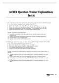 MED SURG 2210 NCLEX TEST 6 WITH EXPLAINATIONS| NCLEX TEST 6 WITH EXPLAINATIONS LATEST