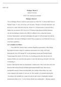 Research Paper  GOVT 220.docx  GOVT 220  Michigan: District 8  Liberty University  GOVT 220: American Government   Michigan: District 8  I live in Michigan, District 8, and have grown up here my whole life. I ve always liked it here in Oakland County, it 