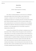 Reaction Paper.docx  CEFS 501  Reaction Paper  Liberty University  CEFS 501: Ethical & Legal Issues in Counseling  Summarize  Value conflicts in counseling relationships occur easily and can be very challenging to acknowledge and address, but they also ha