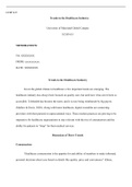 Project 2 Spring 2021   FINAL.docx  UCSP 615  Trends in the Healthcare Industry  University of Maryland Global Campus  UCSP 615  MEMORANDUM  TO: XXXXXXX FROM: xxxxxxxxxxx DATE: XXXXXXX  Trends in the Healthcare Industry  Given the global climate in health