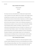 Policy development Final.docx  CJUS 520  Policy Development Final Assignment  Liberty University CJUS 520  Abstract  Over the past several years social media has become a leading means for people around the world to communicate with each other. Platforms 