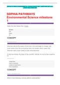 SOPHIA PATHWAYS Environmental Science milestone 1