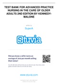 Test Bank Advanced Practice Nursing in the Care of Older Adults 2nd edition Kennedy-Malone Test Bank | Advanced Practice Nursing in the Care of Older Adults / Edition 2 TESTBANK_Kennedy-Malone TestBank NR601.