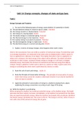 Essay Unit 14 - Energy Changes, Sources and Applications - Energy concepts, changes of state and gas laws -  P1, P2, M1, M2, D1 & D2