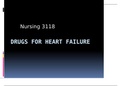 NURSING 3118 - DRUGS FOR HEART FAILURE. SUMMARY. 