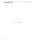 Exam (elaborations) NR501 Week 6 Paper Nursing Theory Chamberlain College of Nursing (NR501 Week 6 Paper Nursing Theory Chamberlain College of Nursing)