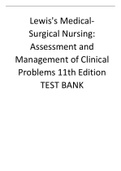 Lewis's Medical-Surgical Nursing Assessment and Management of Clinical Problems 11th Edition TEST BANK