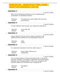 NURS 6512N – NURS 6512C FINAL EXAM – QUESTION ANSWERS (100/100). GRADED A PLUS.