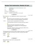 MA 279/ BSC2347 - Human Anatomy and Physiology II: Module 2 Quiz. Questions & Answers.