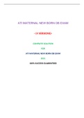 ATI MATERNAL NEWBERN OB EXAM(4 VERSIONS) :LATEST 2021 | BEST DOCUMENT FOR EXAM PREPARATIONS