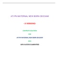 ATI PN MATERNAL NEWBERN OB EXAM (4 VERSIONS)  :LATEST 2021 | BEST DOCUMENT FOR EXAM PREPARATIONS