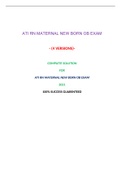 ATI RN MATERNAL NEWBERN OB EXAM(4 VERSIONS) :LATEST 2021 | BEST DOCUMENT FOR EXAM PREPARATIONS