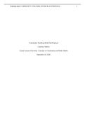 Exam (elaborations) NURSING NRS 440V  Community Teaching Work Plan Proposal Courtney Melvin Grand Canyon University: Concepts in Community and Public Health September 20, 2020