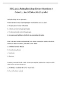 NSG 5003 Pathophysiology Review Questions 7 (latest) | Pathophysiology Review Questions 7 (2020) 