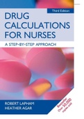 Drug Calculations for Nurses A-Step-by-Step Approach 3rd Edition Robert Lapham Heather Agar