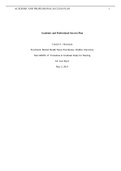 Summary  NURS 6003N Academic and Professional Success Plan Crystal A. Hooyman Psychiatric Mental Health Nurse Practitioner, Walden University Nurs 6003N-17: Transition to Graduate Study for Nursing Dr. Lori Byrd May 2, 2021