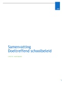 Samenvatting meso: schoolbeleid