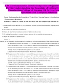 ATI Cardiodynamics and Hemodynamics Regulation Chapter 5: Perrin: Understanding the Essentials of Critical Care Nursing: Chamberlain College of Nursing NR 341 (A Graded) Latest Questions and Complete Solutions