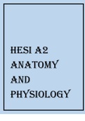 HESI A2 ANATOMY AND PHYSIOLOGY 2021