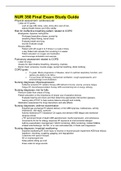 NUR 350 - Final Exam Study Guide.