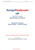 DumpsPanda New Release HP HPE2-E75 Dumps