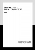 Samenvatting Direct Marketing